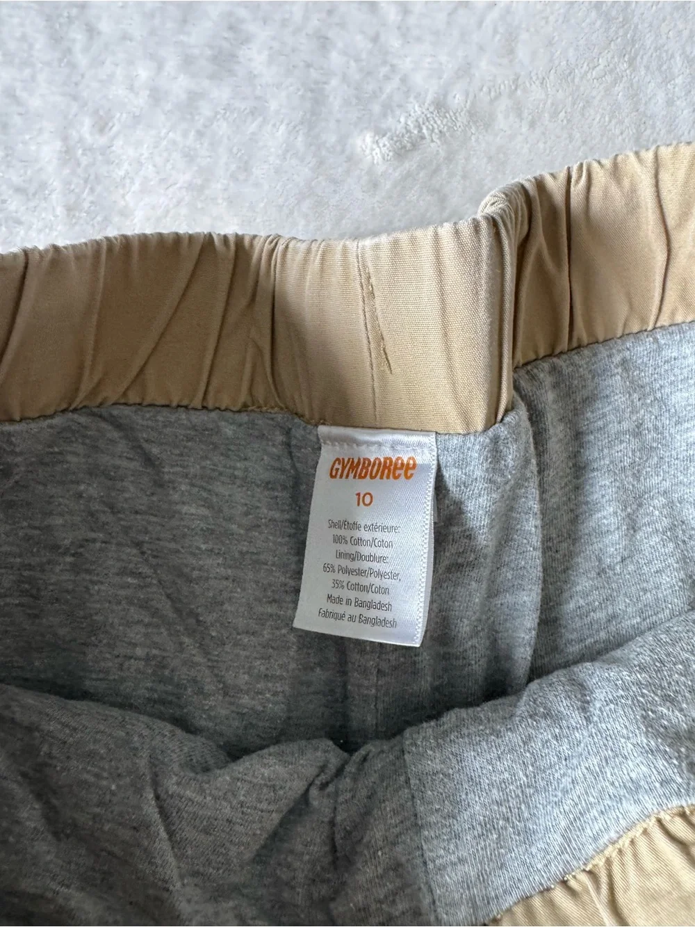 Gymboree Tan Cargo Pants with Elastic Waist